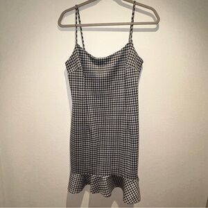 Blue and grey design dress